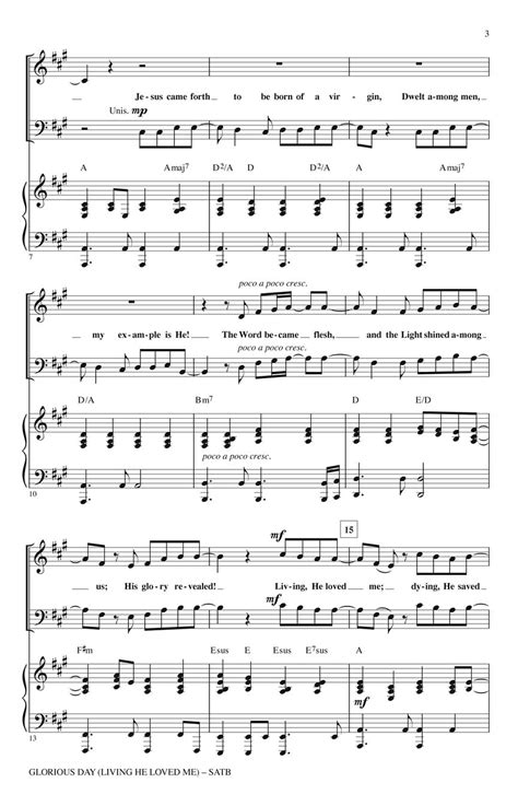 Glorious Day Living He Loved Me Sheet Music By Mary Mcdonald Sku