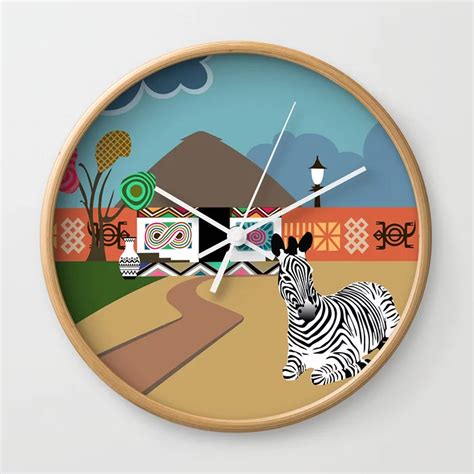 African Wall Clock Afrocentric Decor Black Culture