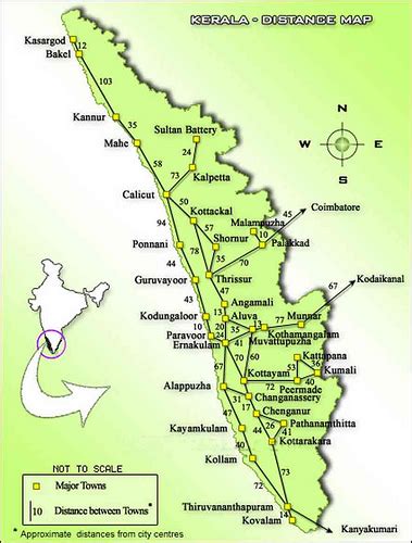 Kerala State Map Kerala Tourism District Map Kerala Tourist Map
