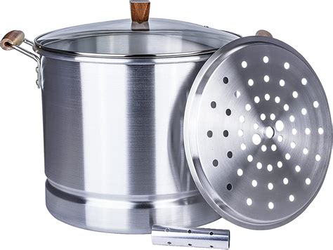 Arc Usa Aluminum Stock Pot Tamale Steamer Pot With Steamer Rack