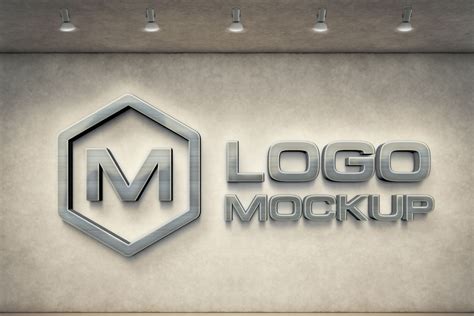3d Wall Logo Mockup Template Free Pasecr