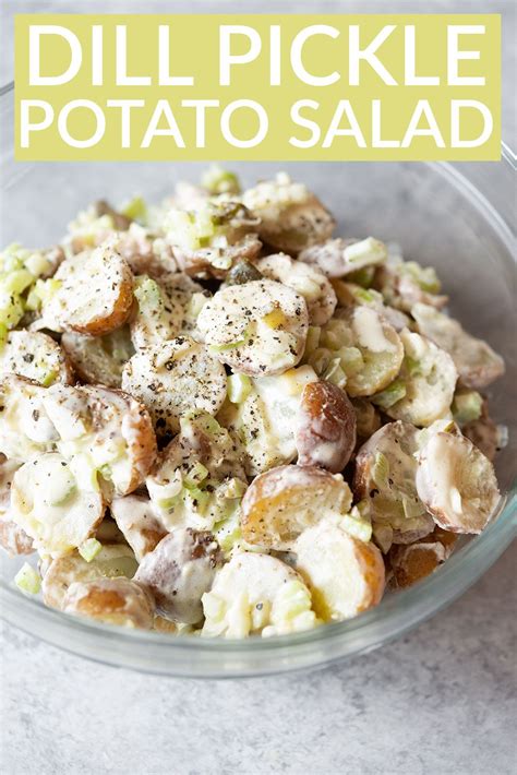 Drain and let cool completely. Dill Pickle Potato Salad - Delish Knowledge | Recipe | Potatoe salad recipe, Potato salad ...