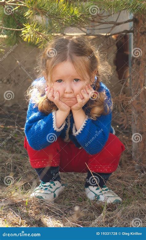 Little Girl Sad Face Stock Photo Image Of European Activities 19331728