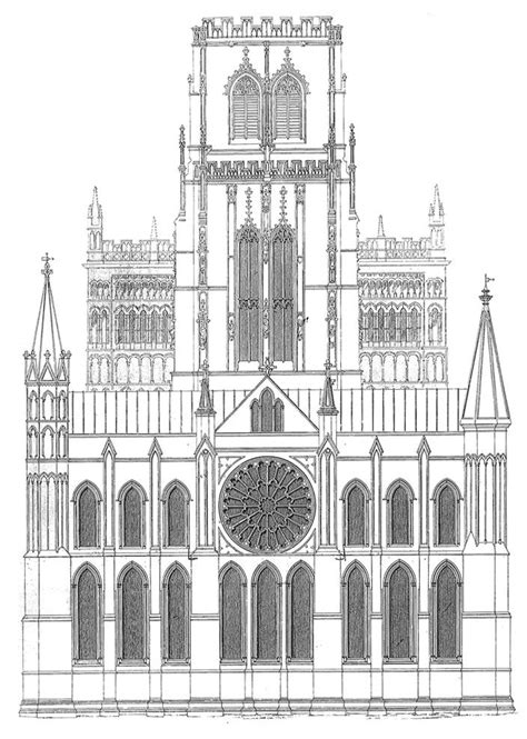 Towers Cathedral Architecture Architecture Drawing Durham Cathedral