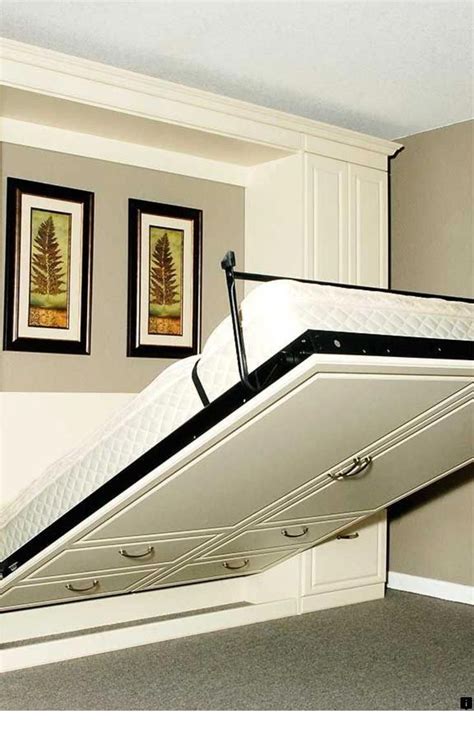 When you want to sleep you just fold up the table to reveal the murphy bed. ~~Read about sideways murphy bed. Click the link for more ...
