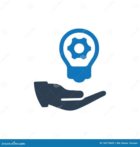 Business Solution Icon Stock Vector Illustration Of Light 120778403