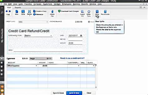 Check spelling or type a new query. Entering Credit Card Transactions in QuickBooks Pro 2013 - Simon Sez IT