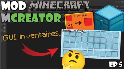 Creer Un Mod Minecraft Les Inventaires Gui Youtube