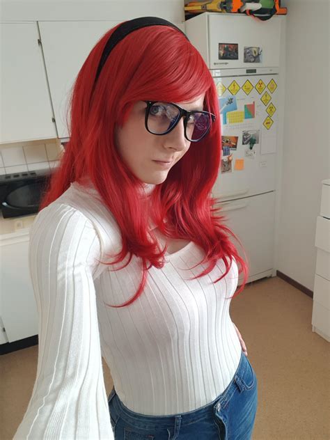 Trying Out My Nerdy Red Head Look R Crossdressing