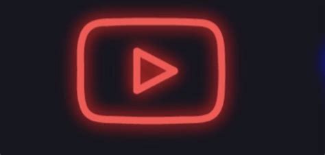 Neon Red Youtube Logo With Black Background Bmp Toaster