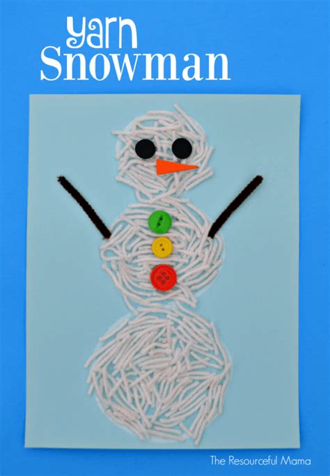 Yarn Snowman Craft For Kids Yarn Crafts For Kids Snowman Crafts
