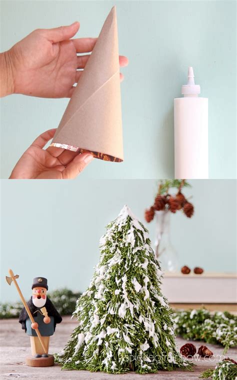 Diy Tabletop Snow Flocked Christmas Tree 1 In 10 Minutes A Piece Of