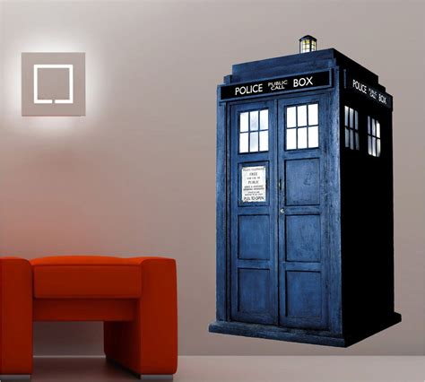 Dr Who Tardis Phone Booth Decal Wall Sticker By Printadream