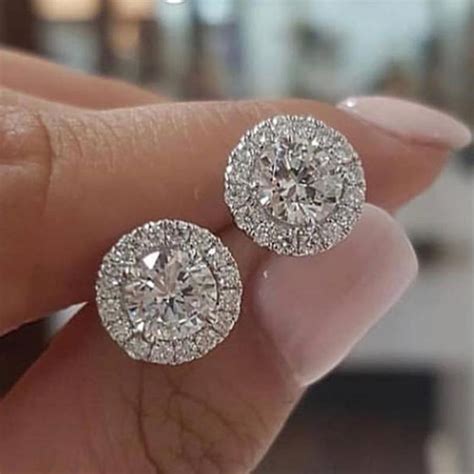 Luxury Sterling Silver Mm Small Zircon Stud Earing Diamond