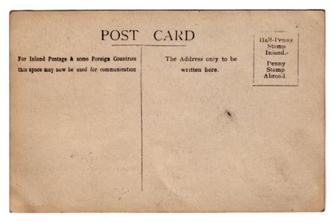 Vintage Postcard Back Stock Photo Download Image Now Istock
