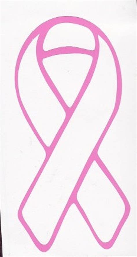 Items Similar To Vinyl Decal Pink Breast Cancer Ribbon Outline On Etsy