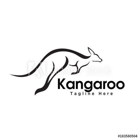White With Red Triangle Kangaroo Logo