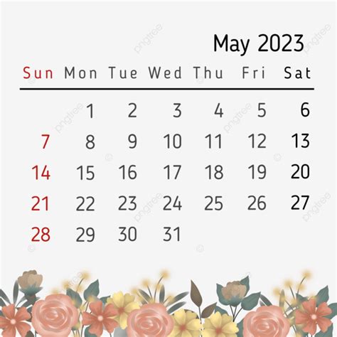 Calendar May 2023 White Transparent Calendar Of May 2023 Kalender