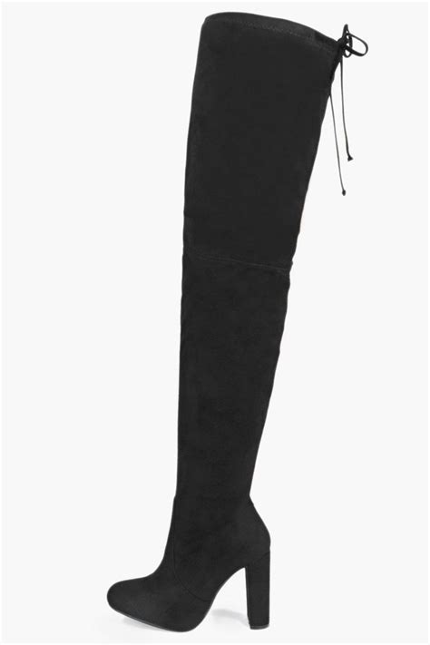 Bella Tie Back Thigh High Boot Thigh High Boots Boots Shoes