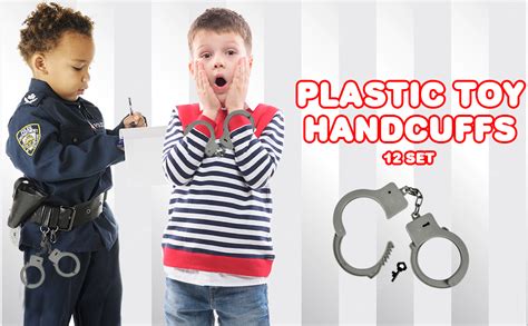 Artcreativity Plastic Toy Handcuffs Set Pack Of 12