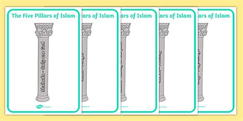 Five Pillars Of Islam In English 5 Pillars Of Islam