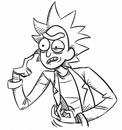 Morty Rick Coloring Pages Flare Adult Brilliant