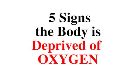 5 Signs The Body Is Deprived Of Oxygen Womenworking