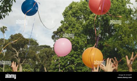 Children With Balloons Stock Photo Alamy