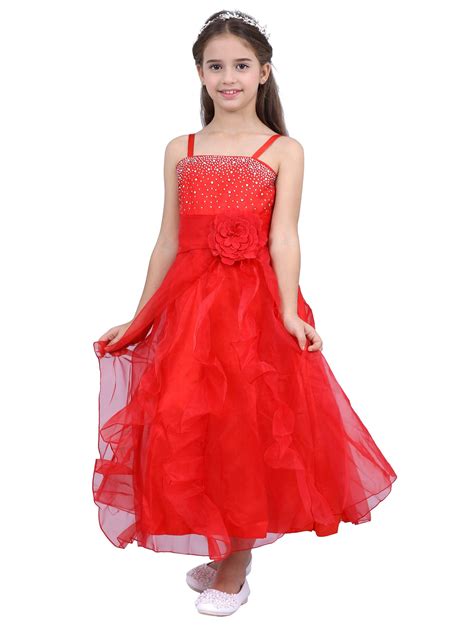 Aislor Kids Organza Flower Girl Dress Bridesmaid Wedding Birthday Party