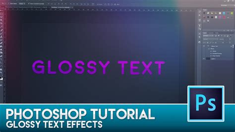 Photoshop Tutorial Glossy Text Effects Youtube