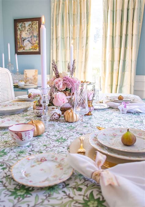 Hutschenreuth Maple Leaf China Creates An Enchanting Fall Table In Pink