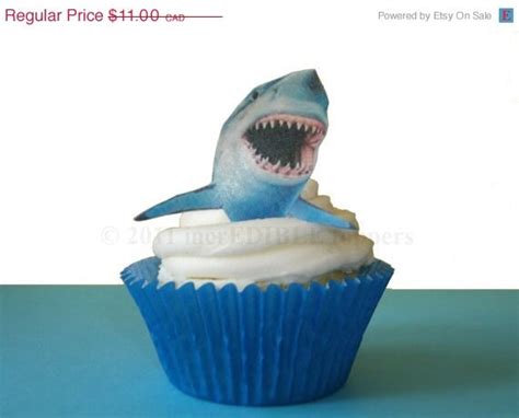 Shark Week 12 Edible Sharks Shark Cupcakes By Incredibletoppers