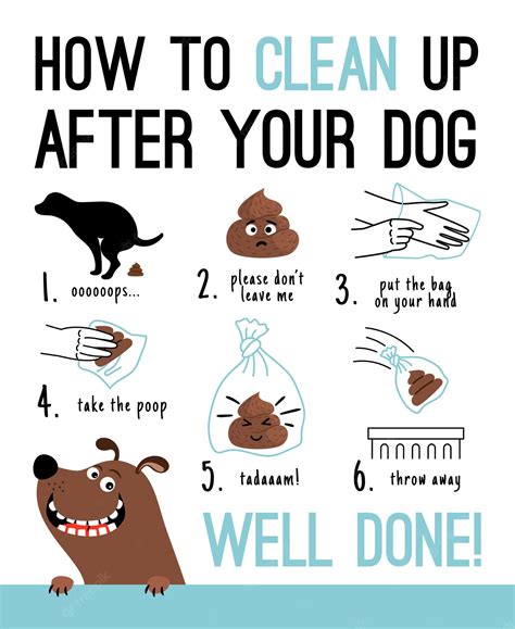 Premium Vector Clean Up After Your Dog Dogs Poop Hands Cleaning