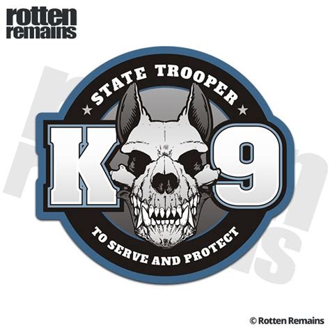 State Trooper K9 Unit Serve And Protect K 9 Officer Sticker Decal K9