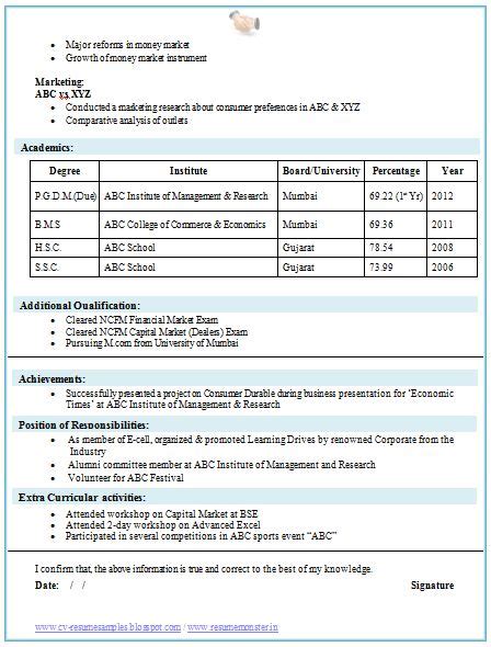 Check spelling or type a new query. MBA Finance Fresher Resume Template (2) #mbafinance | Best ...