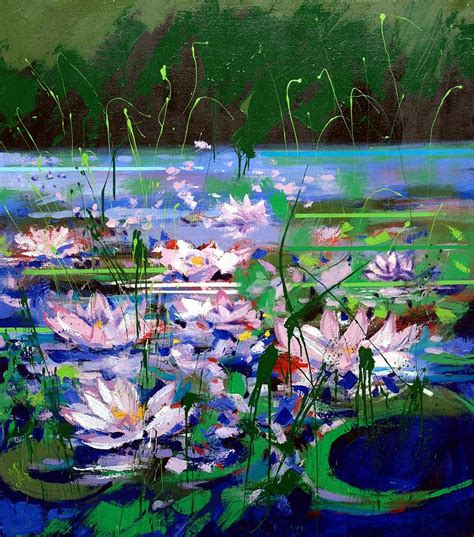 Water Lilies Painting By Mario Zampedroni
