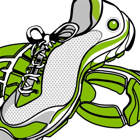 Athletic Shoe Clip Art Running Shoe Clipart Marathon Etsy