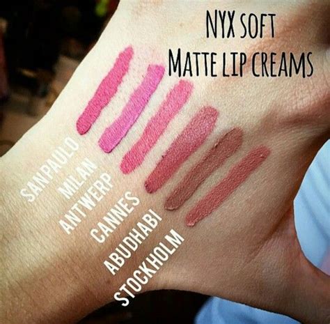 Not to mention the price! NYX Soft Matte Lip Cream Swatches | Lip cream swatches ...