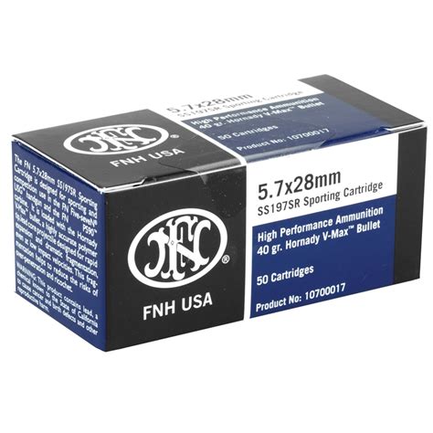 Free shipping on bulk ammo & all guns. FN SS197SR FN 5.7x28mm Ammo 40 Grain Hornady V-Max