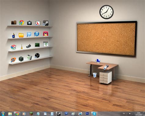 Desk And Shelves Desktop Wallpaper Wallpapersafari