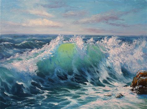 Wave Oil Painting Seascape Original Art Ocean Wall Art Coast Etsy