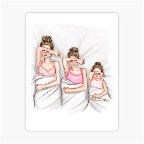 Sleeping Beauty 2 Girls Brunettes Sticker For Sale By Ladiekatie Redbubble