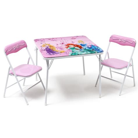 Deltachildren Princess Folding Children 3 Piece Square Table And Chair