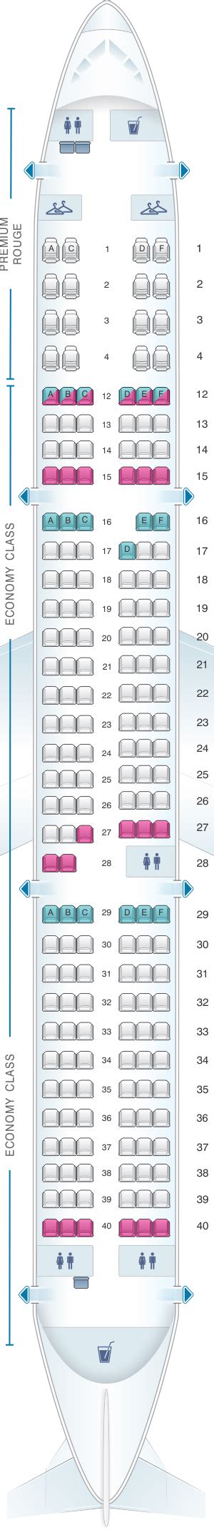 Seat Map Air Canada Airbus A321 200 Rouge Seatmaestro