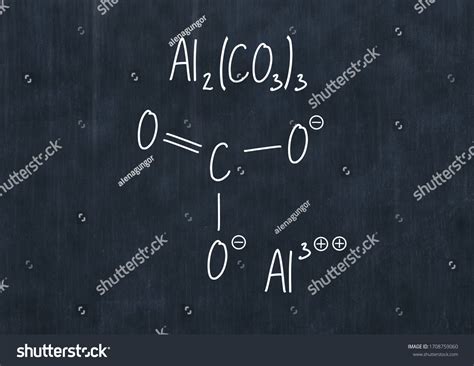 Aluminium Carbonate Formula Handwritten Chemical Formula Stock