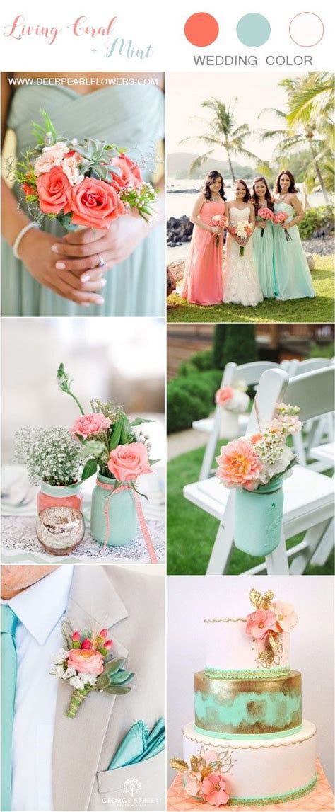 Coral And Mint Green Wedding Color Ideas Wedding Mint Green Coral