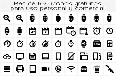 Más De 650 Iconos Gratuitos Para Uso Personal Y Comercial Recursos