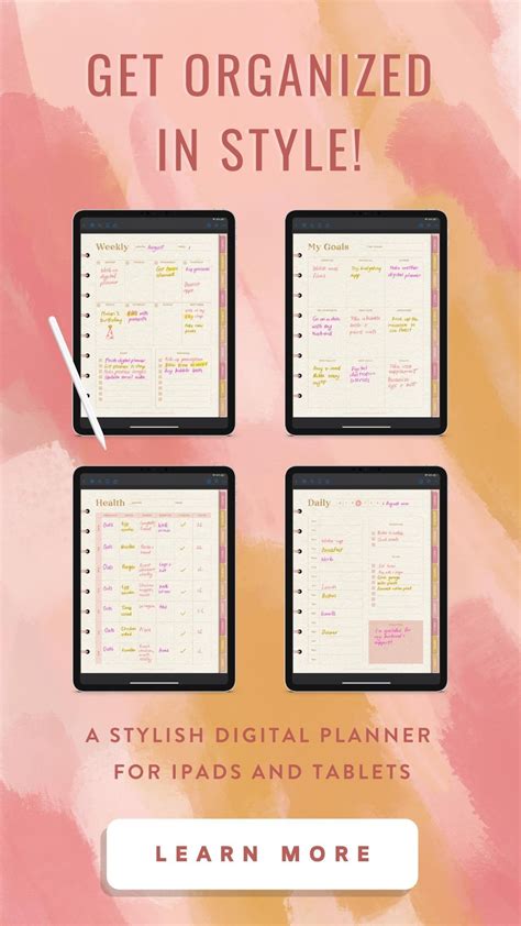 Use this planner with your ipad to plan things out, get things done and stay organized across all areas of your life easily. The Stylish Digital Planner | iPad Planner for Goodnotes ...