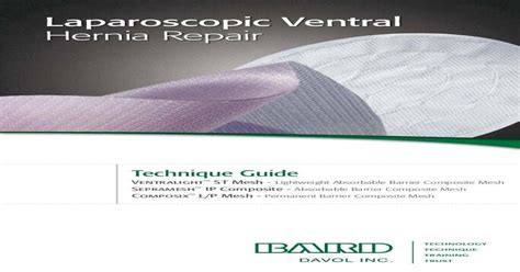 Laparoscopic Ventral Hernia Repair Bd · Laparoscopic Ventral Hernia