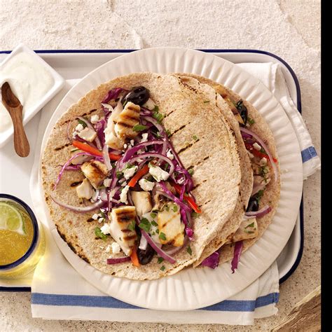Heavenly Greek Tacos Recipe Taste Of Home